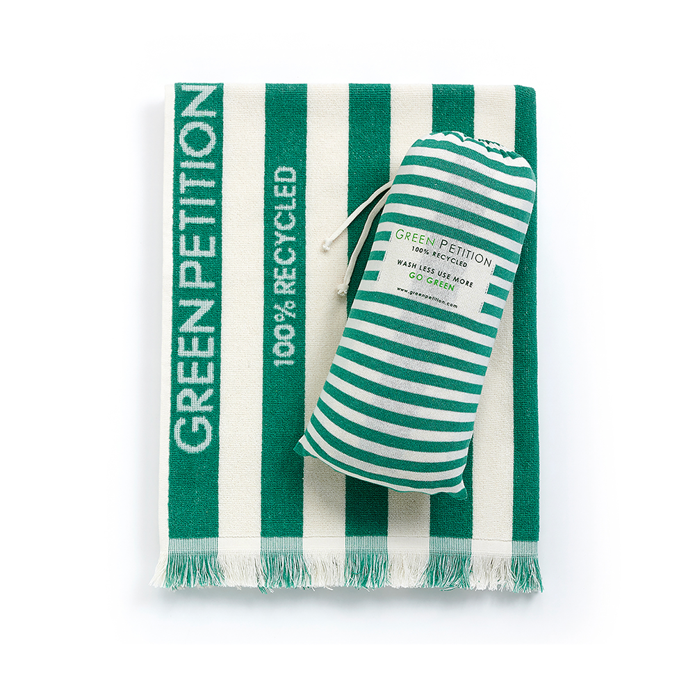 Delmor Lime Beach Towel from Green Petition