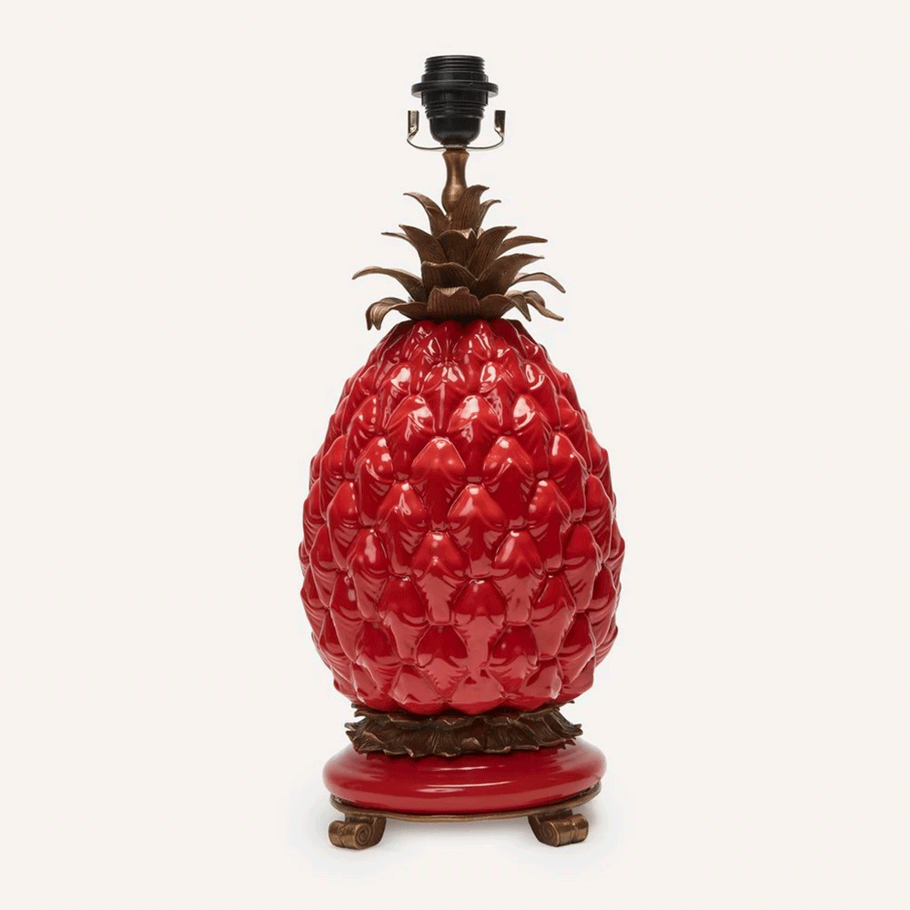 Lampenfuss Ananas von House of Hackney im Farbton rot