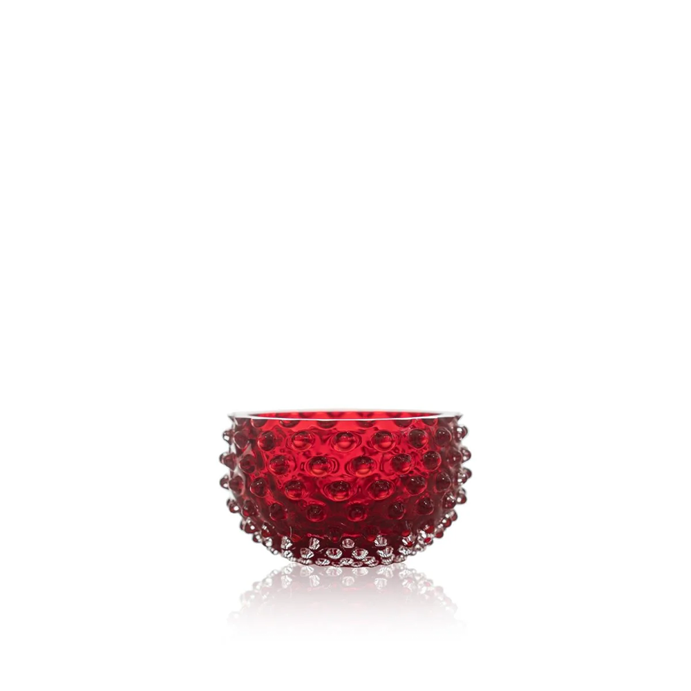 Schale klein HOBNAIL von Klimchi im Farbton dunkel rot
