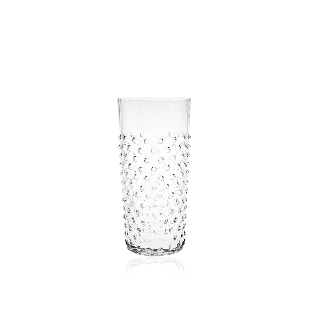 Wasserglas HOBNAIL hoch im Farbton klar von Klimchi
