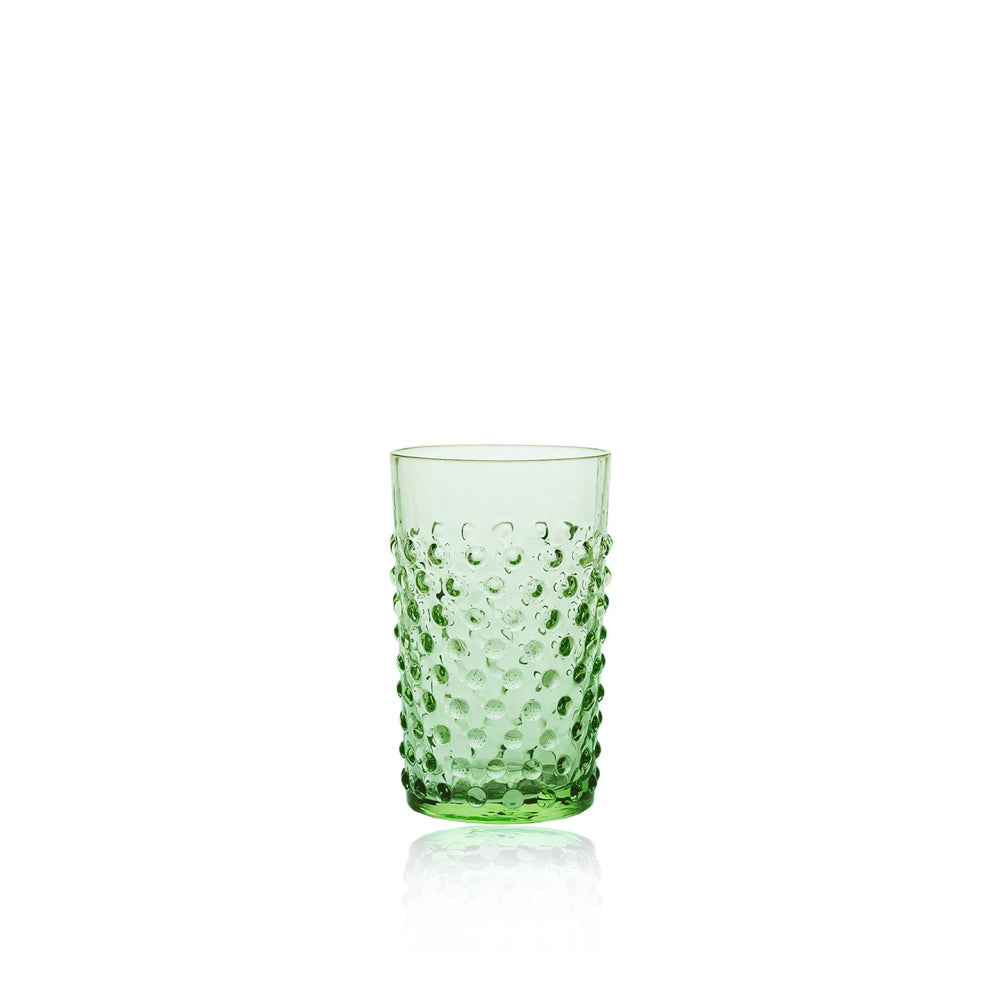 Wasserglas HOBNAIL im Farbton hellgrün von Klimchi