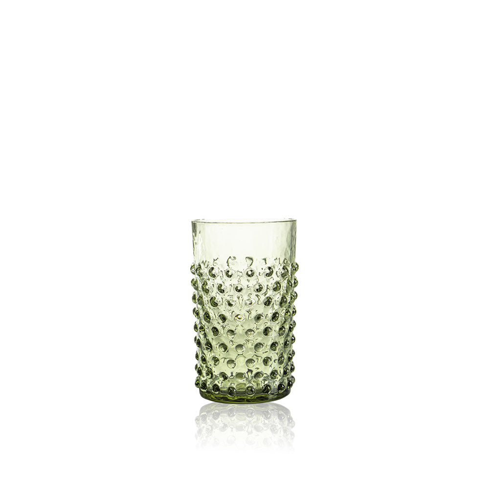 Wasserglas Hobnail im Farbton Olive grün von Klimchi