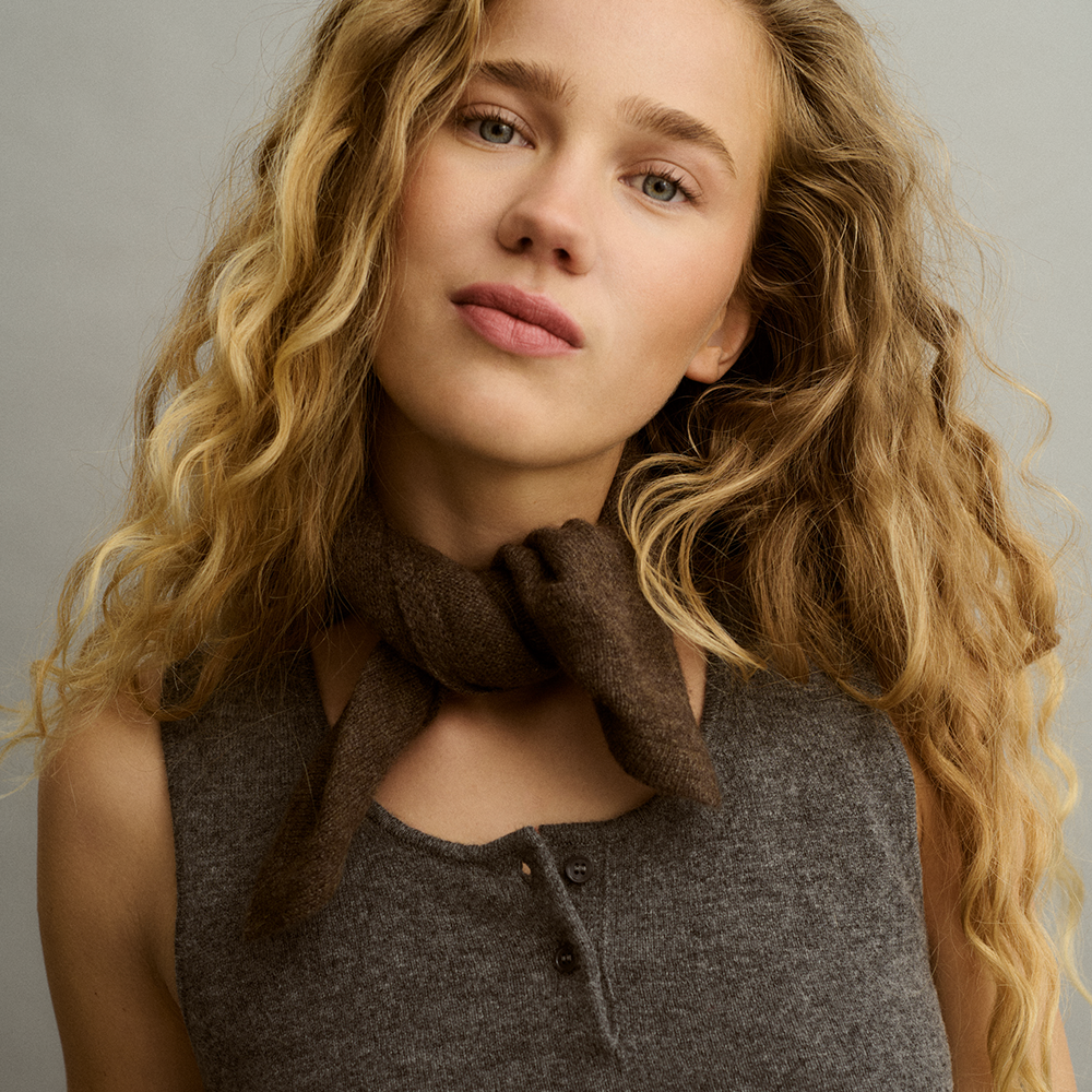 Kaschmirschal MINI SCARF - taupe