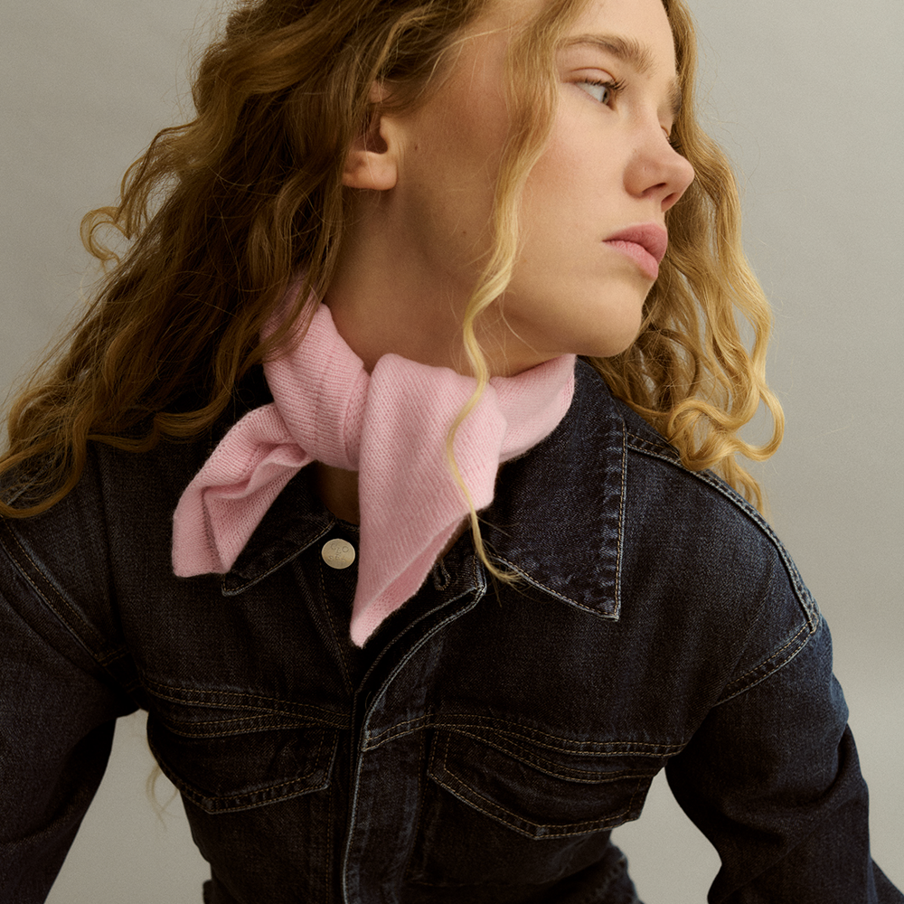 Kaschmirschal MINI SCARF - rosa