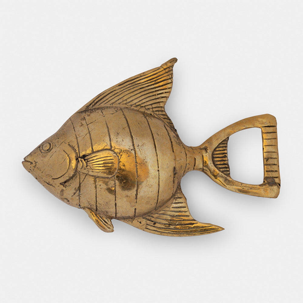 Flaschenöffner in Form eines Goldfisches in Messing von Mahe Homeware