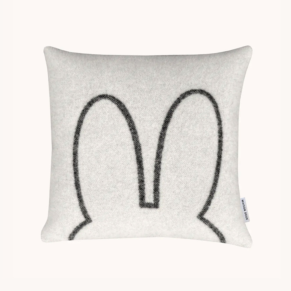 Kissenbezug MIFFY von Maison Deux im Farbton weiss und schwarz