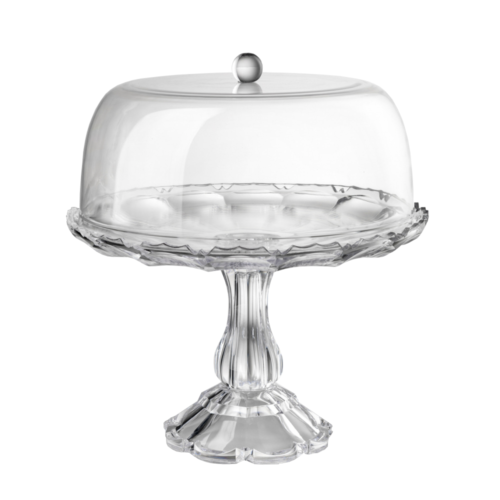 Acrylic cake stand with dome - clear