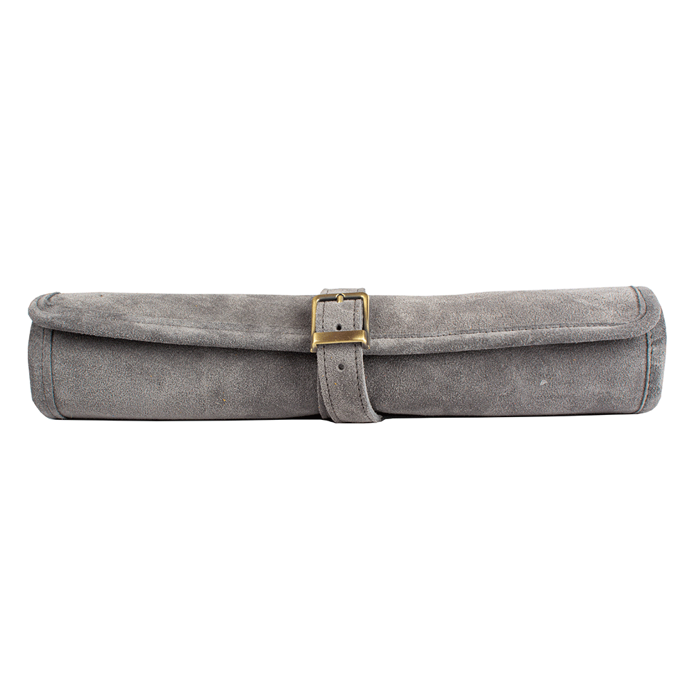 Reisespiel Backgammon Set aus Leder - grey in grau von Monopoulos