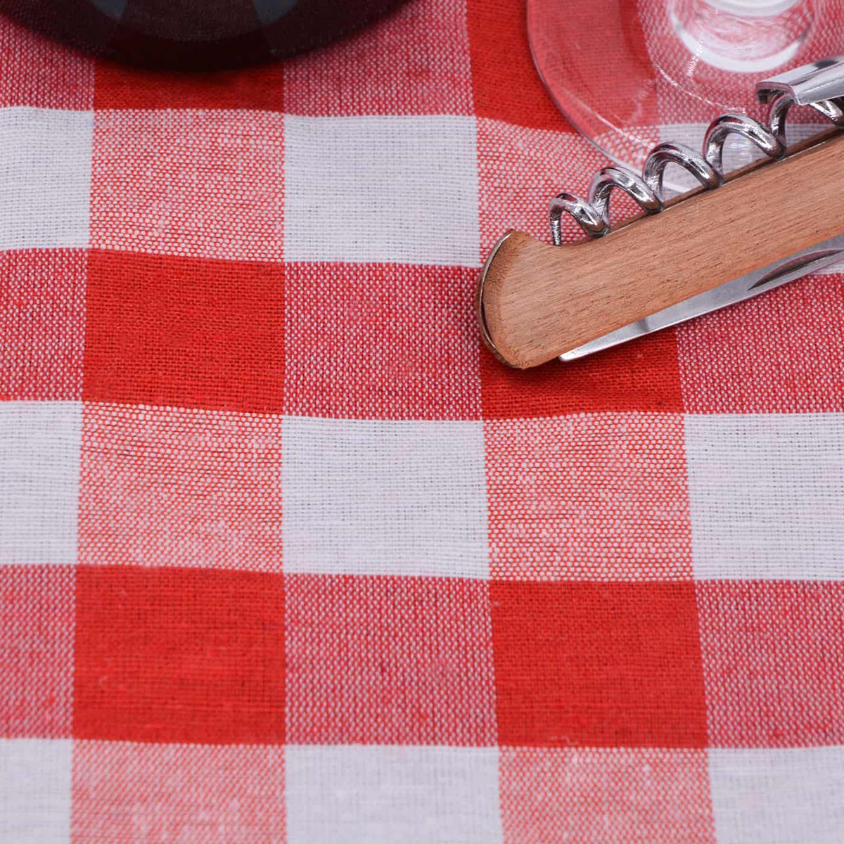 Picknickdecke VICHY - rot / weiss