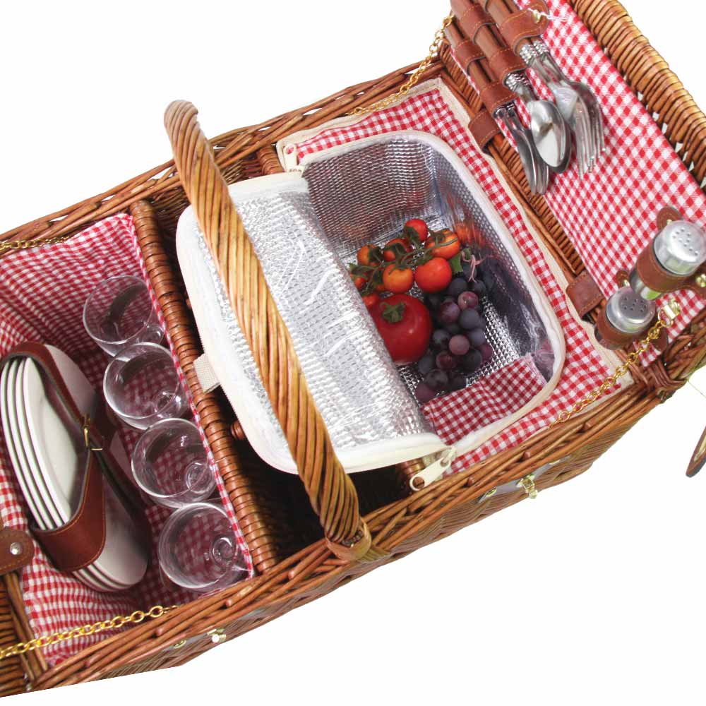Picknickkorb SAINT-GERMAIN - Vichy rot