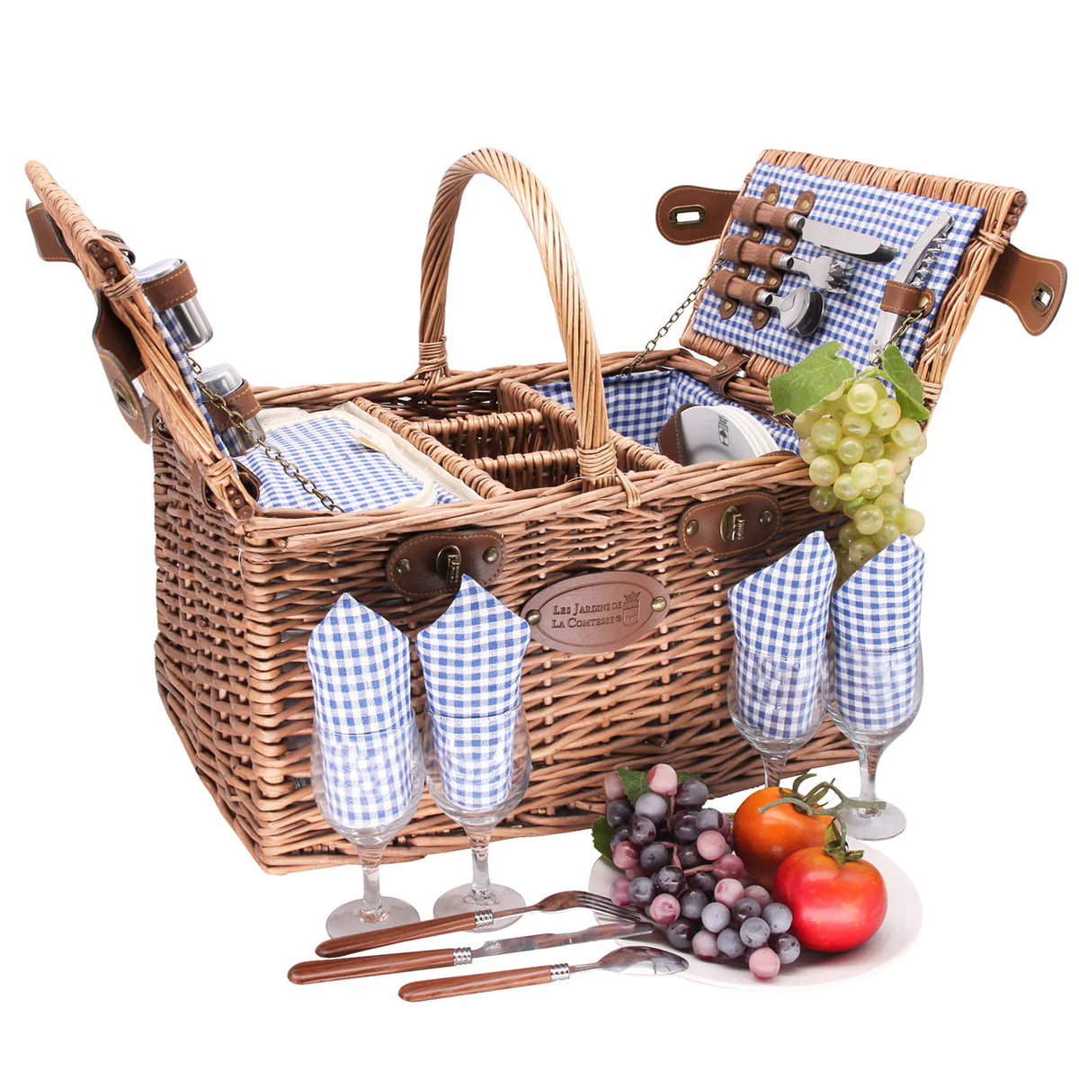 Picknickkorb SAINT-GERMAIN - Vichy blau