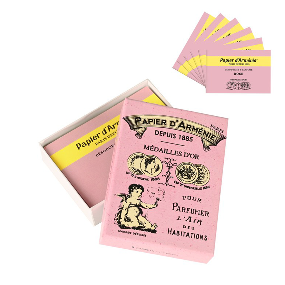 Raumduft 6er Pack Papier d’Arménie mit Duftnote Rose