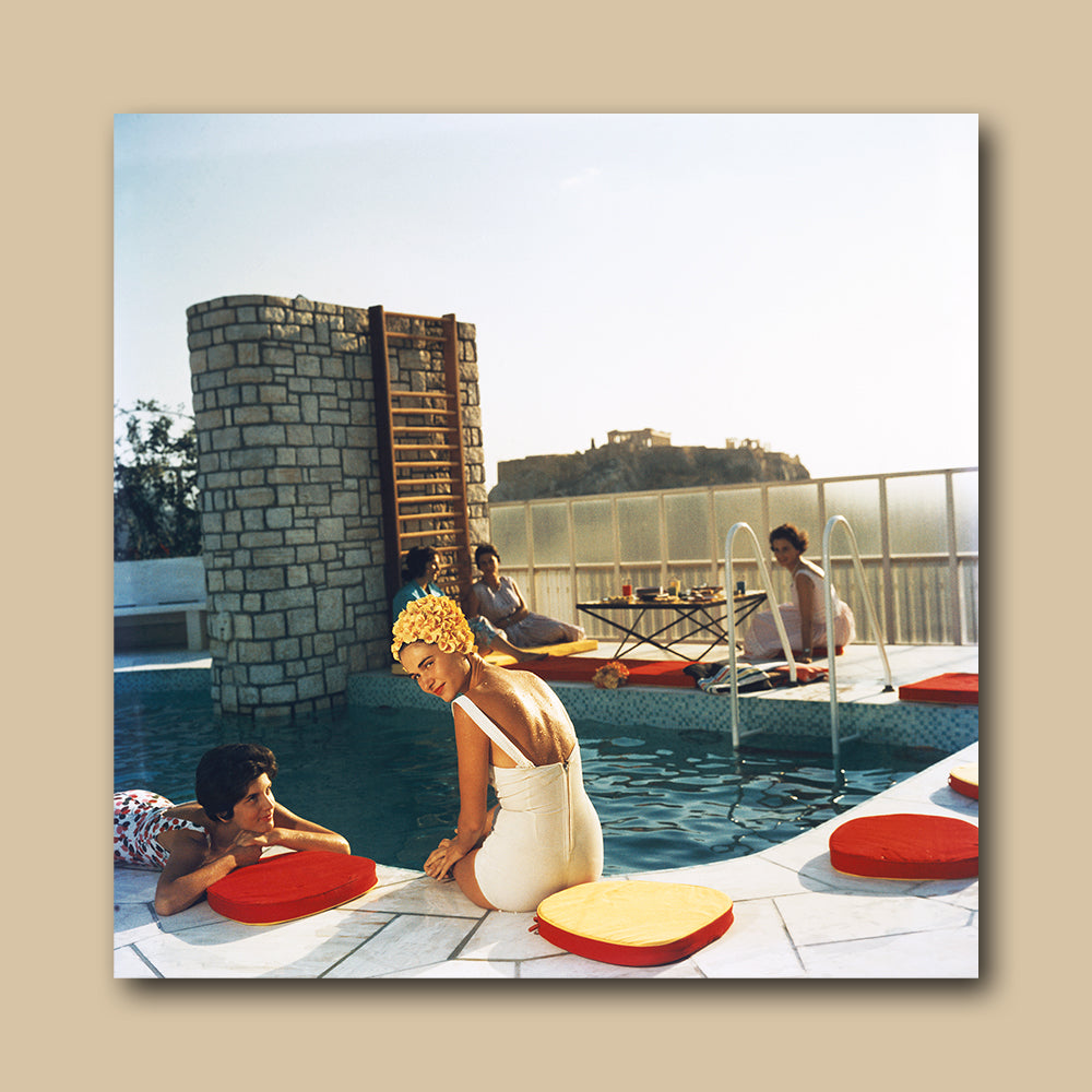 Wandbild Acrylglas Slim Aarons - Penthouse Pool von Getty Images