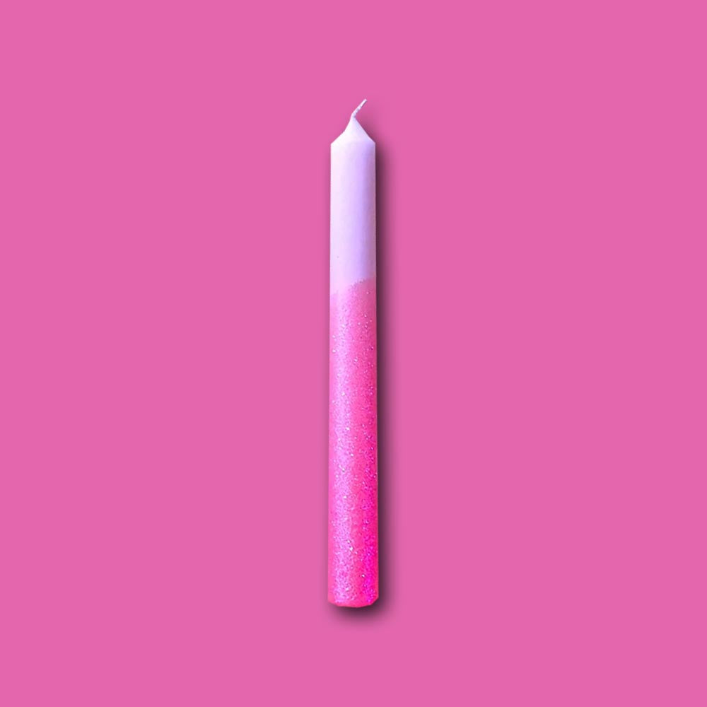 Stabkerze GLITTER - pink