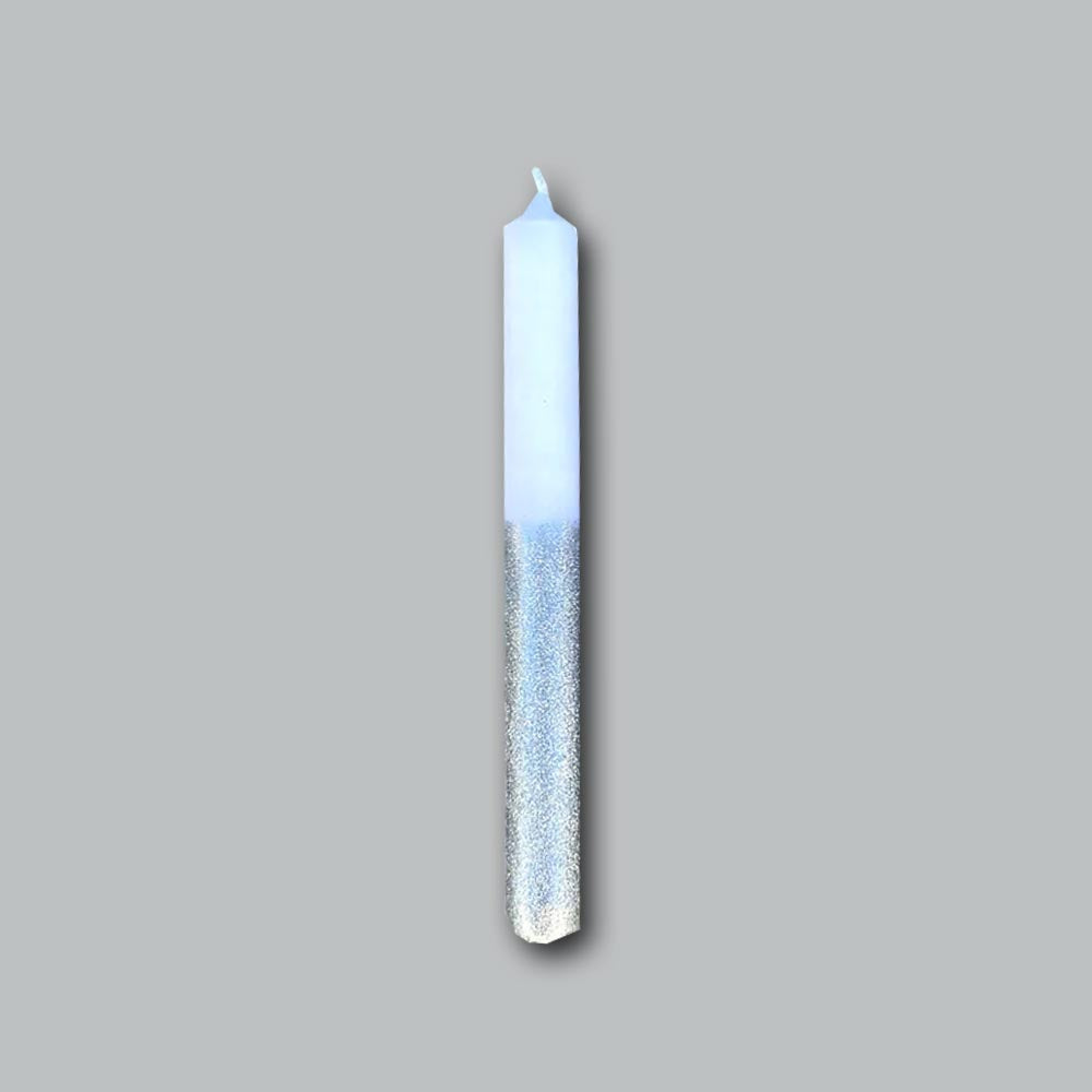 Stabkerze GLITTER - silber