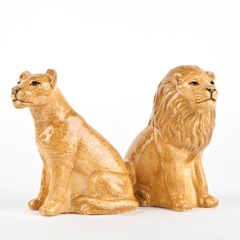 Salz- und Pfefferstreuer von Quail Ceramics, Löwe