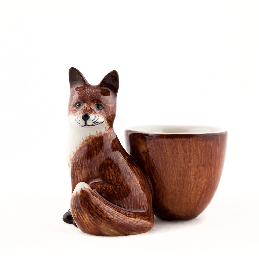 Eierbecher aus Keramik von Quail Ceramics, Fuchs