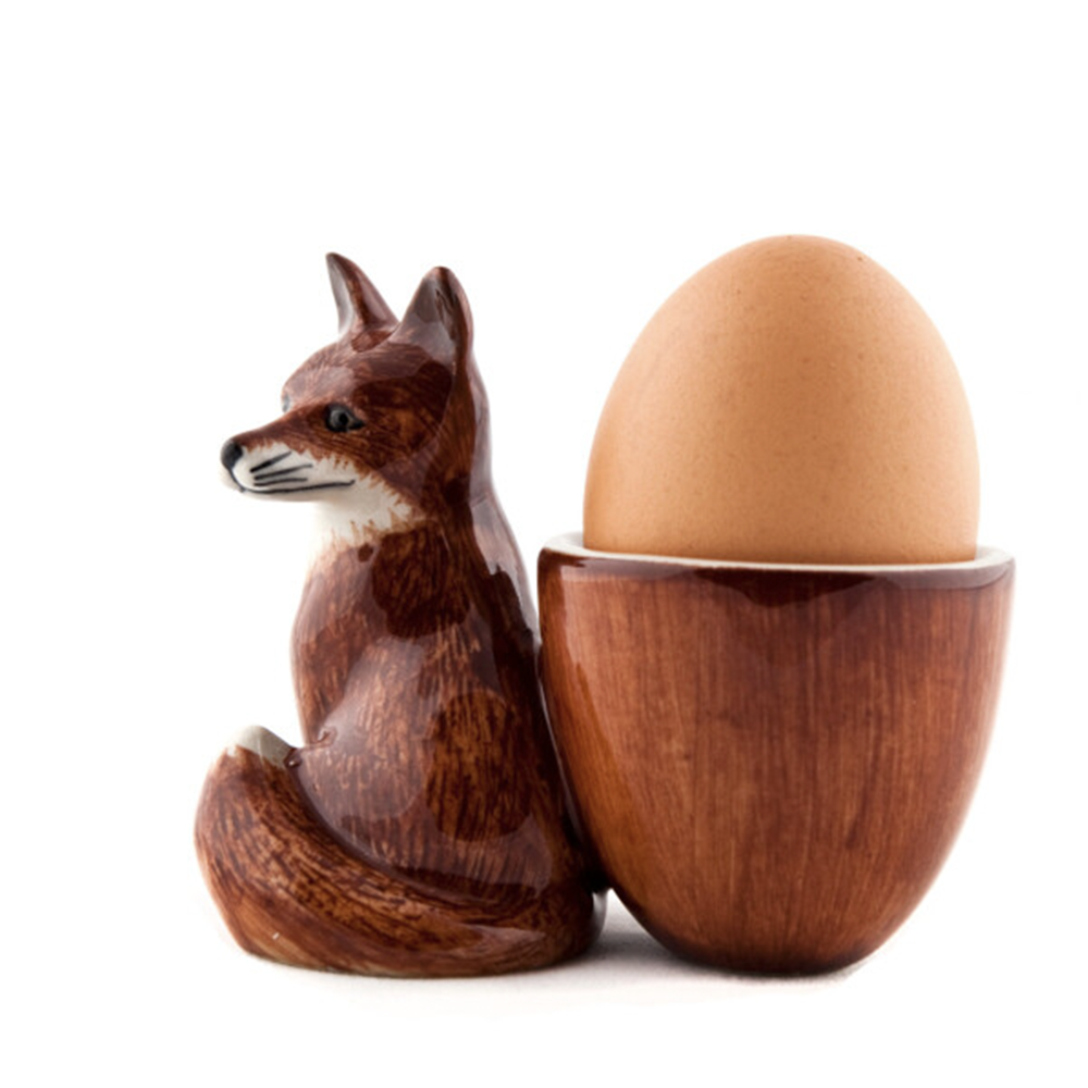 Eierbecher aus Keramik von Quail Ceramics, Fuchs