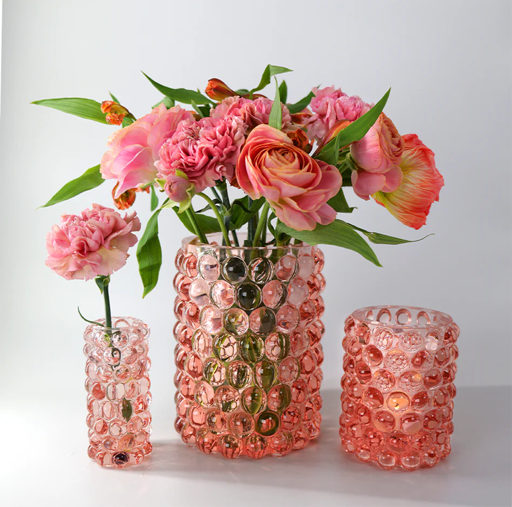 Windlicht HURRICANE BOULE von Skogsberg &amp; Smart im Farbton Rosa
