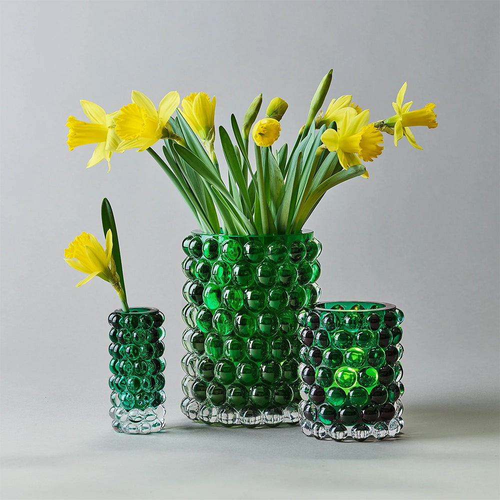 Windlicht Vase HURRICANE BOULE von Skogsberg & Smart im Farbton Green