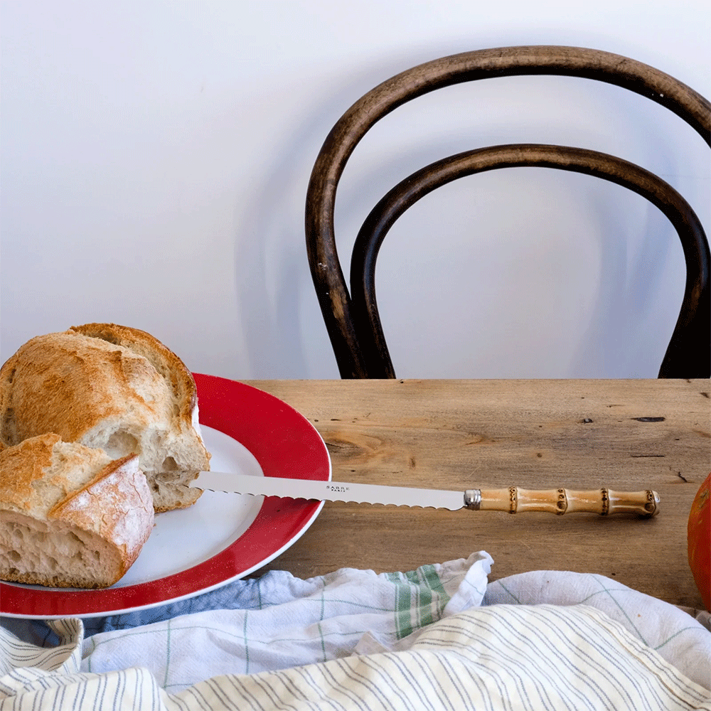 Brotmesser PANDA mit hellem Bambusgriff von Sabre Paris