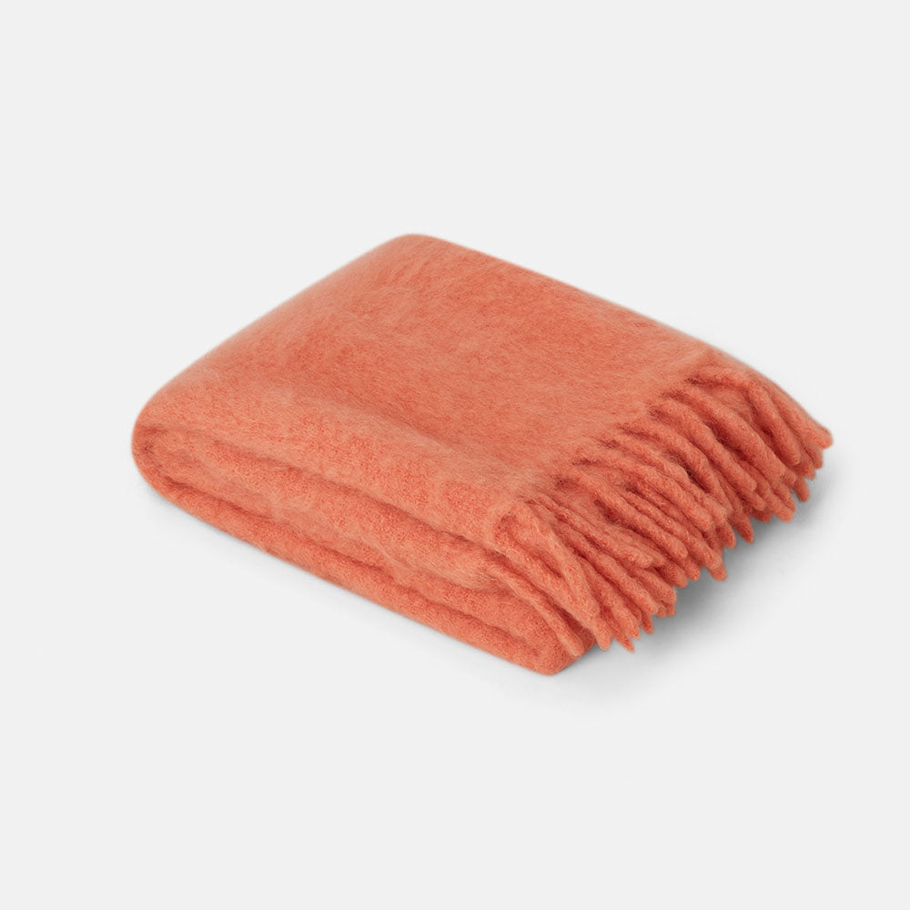 Decke aus Mohair von Stackelbergs im Farbton orange