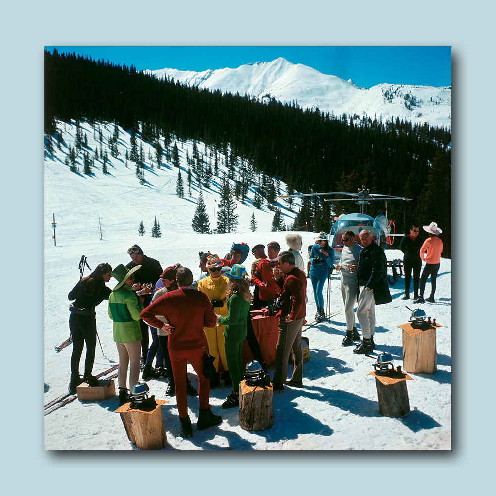 Wandbild Acrylglas Slim Aarons - Snowmass Picnic von Getty Images