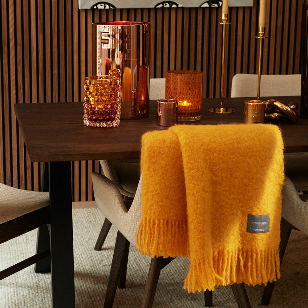 Decke MOHAIR - ochra