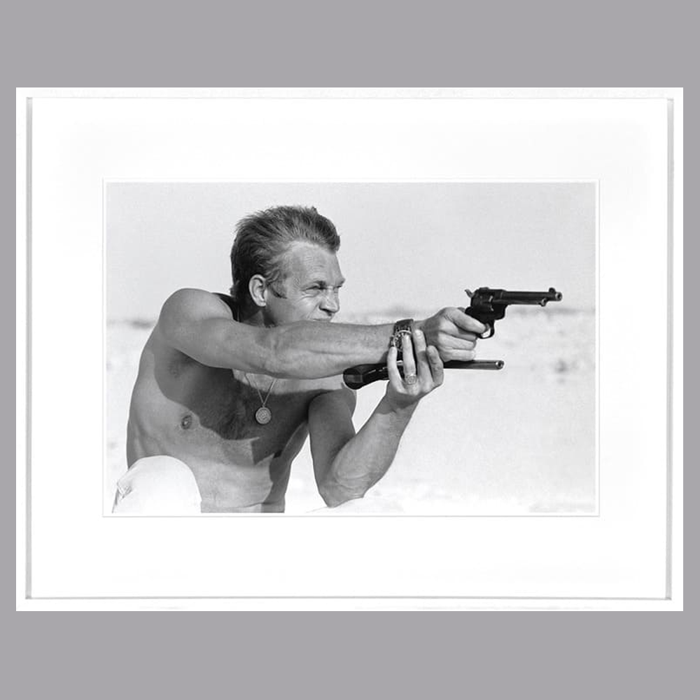 Framed Photograph - Steve McQueen Pistols