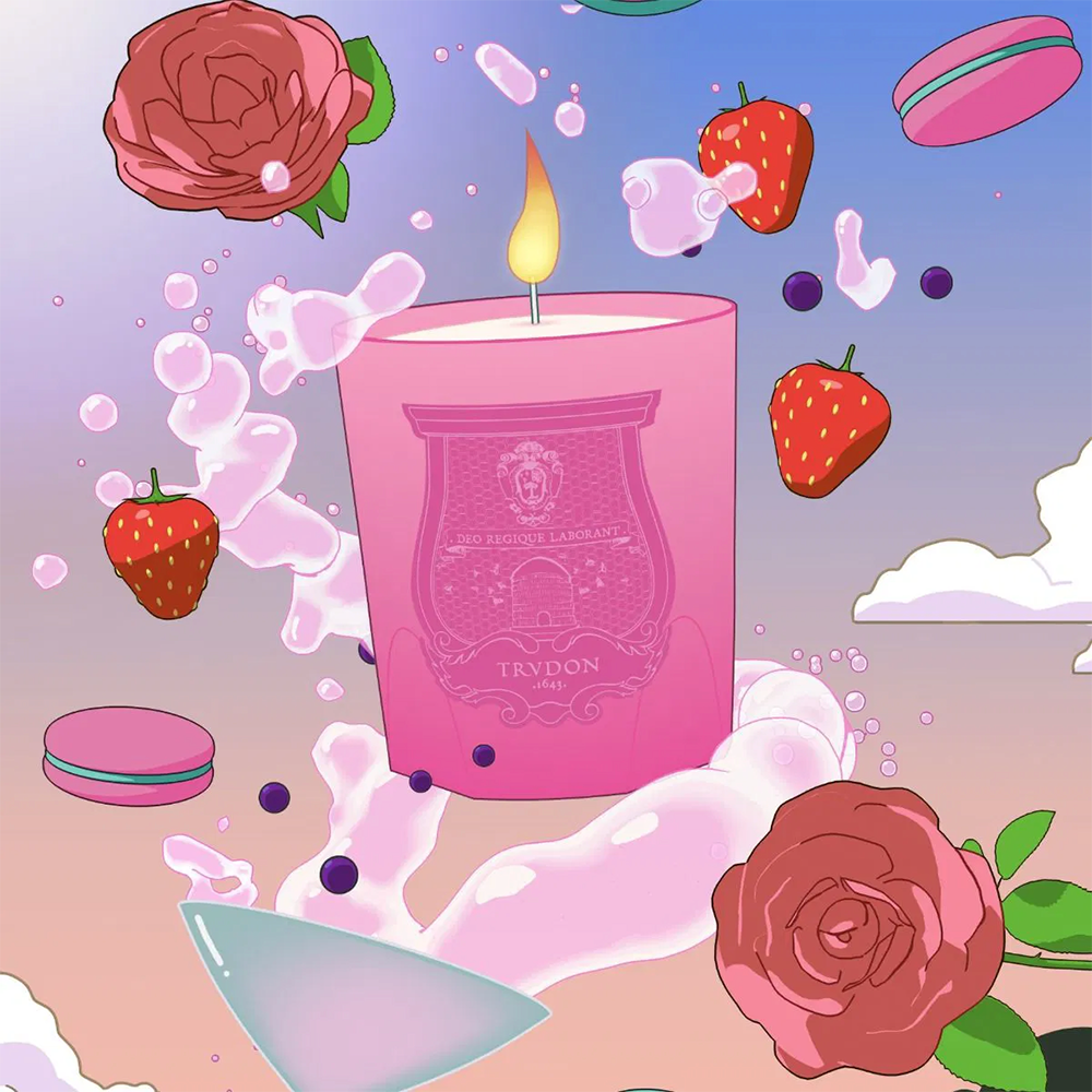 Duftkerze Summer haze von der Limitierten Kollektion  LOST IN A MOMENT von Trudon, im Farbton rosa