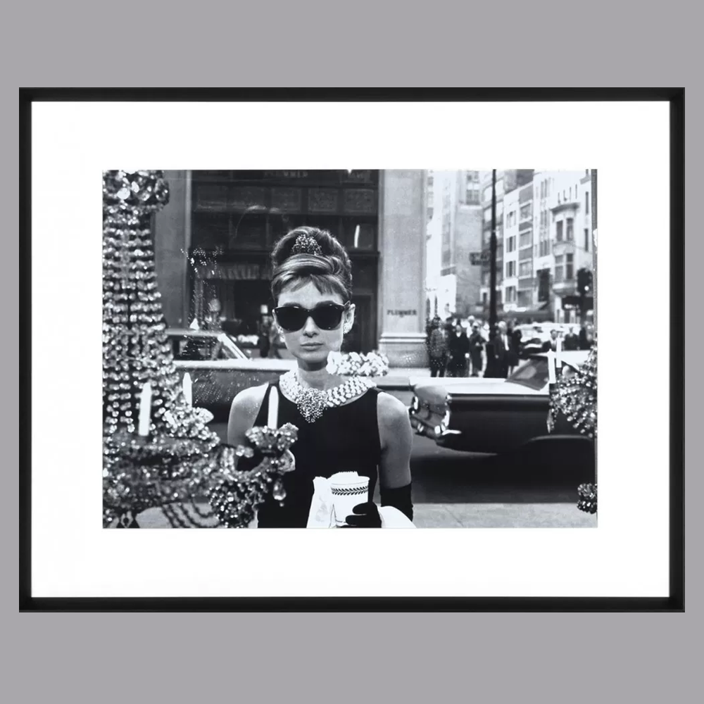 Framed Photograph - Audrey Hepburn Breakfast at Tiffany&#39;s