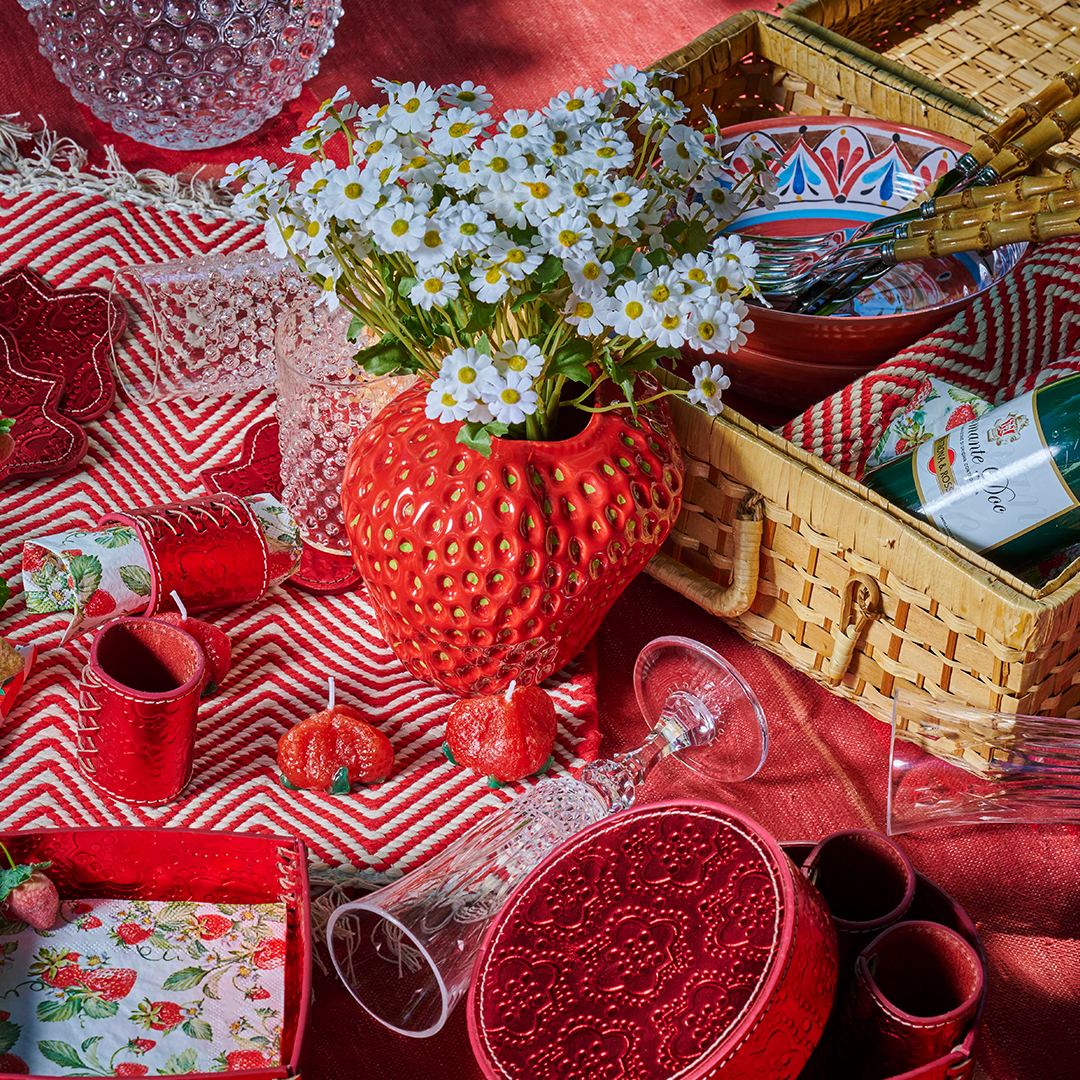 Vase Erdbeere aus Keramik