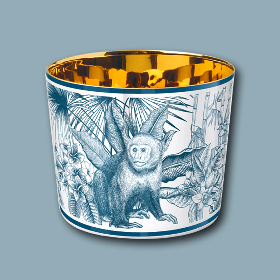 Champagnerbecher SIP OF GOLD Paraíso Blue, Motiv: Monkey von Sieger by Fürstenberg
