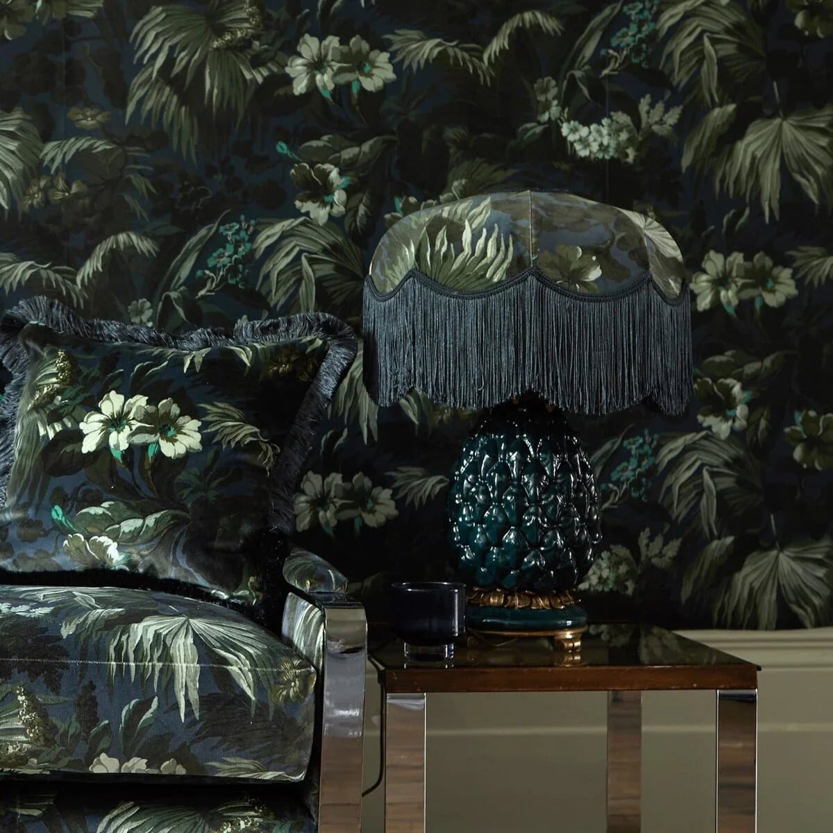 Lampenfuss Ananas von House of Hackney im Farbton petrol