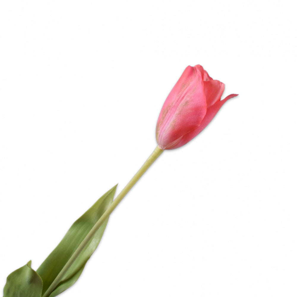 Kunstblume von Silk-Ka: Klassische Tulpe im Farbton dunkel rosa