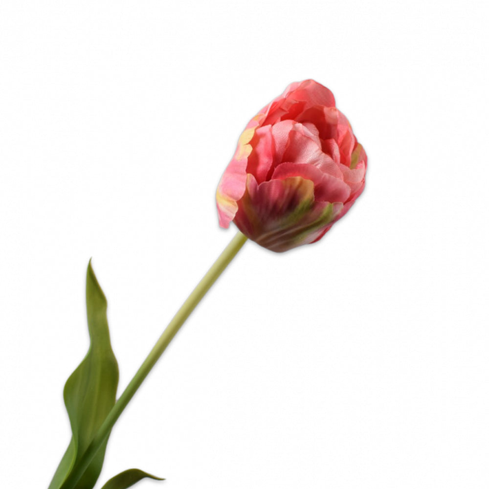 Kunstblume von Silk-Ka: gefüllte Tulpe im Farbton rosa gelb