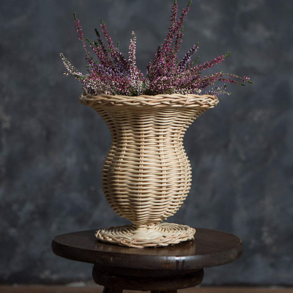 Vase OLYMPIA aus Rattan - small