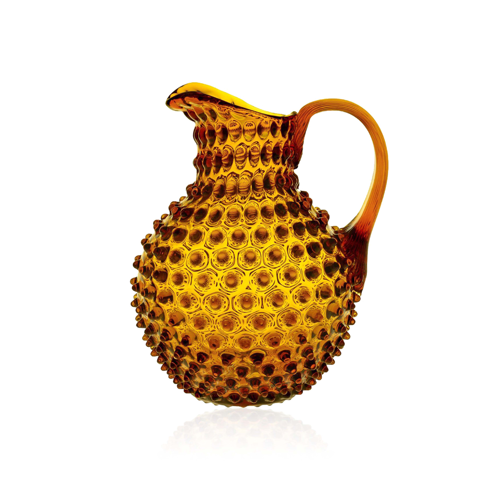 Handgefertigte Kristallglas-Karaffe in gold