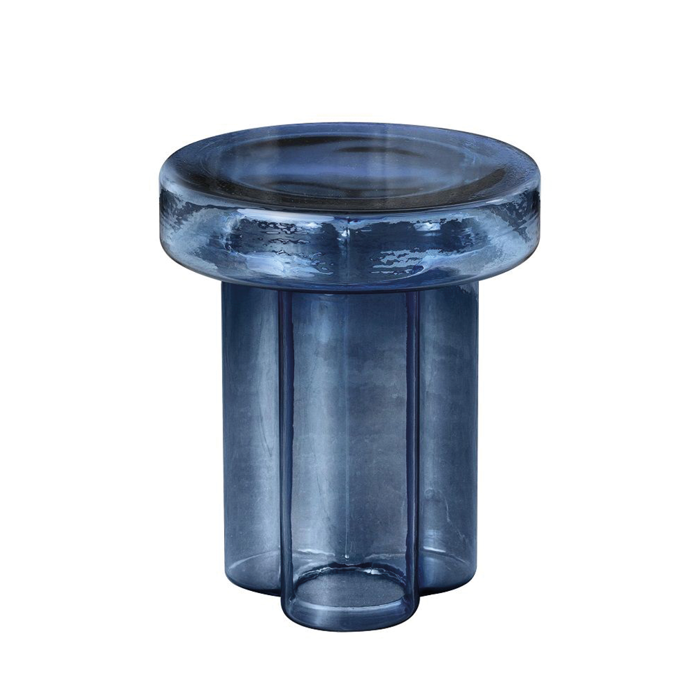 Beistelltisch SODA aus Glas - blau