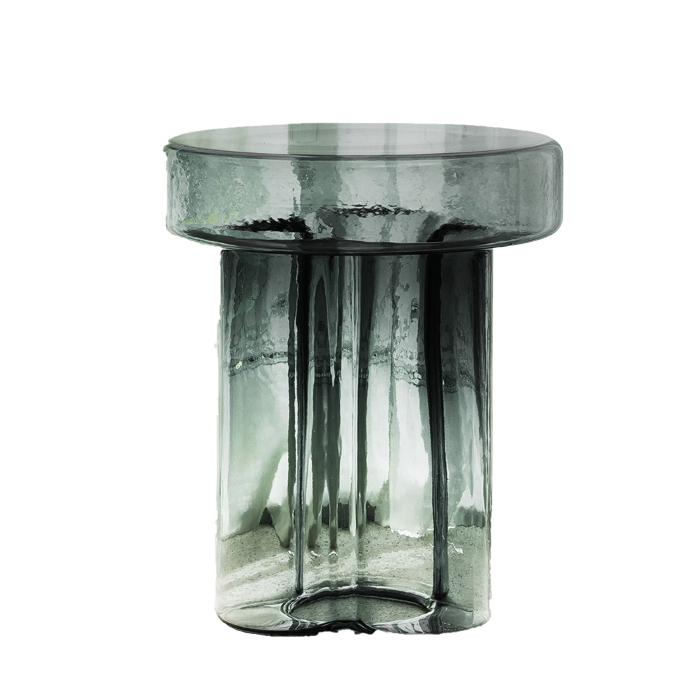 Side table SODA glass - petrol green