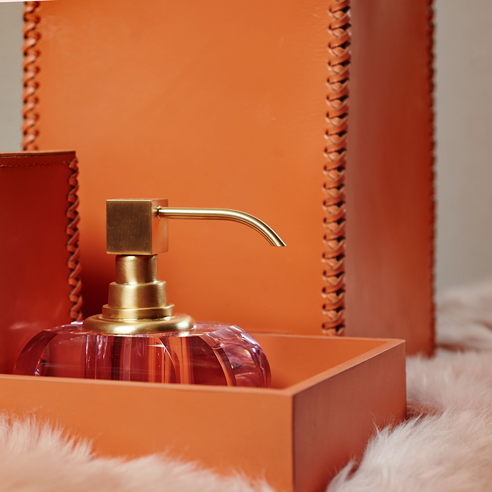 Tray rectangular LIFESTYLE smooth leather - orange