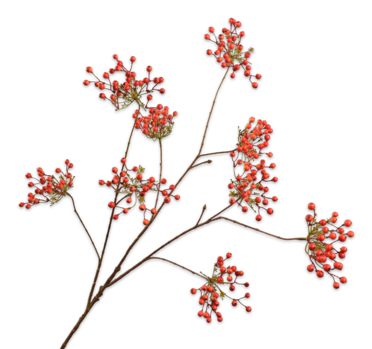 Artificial flower berry branch - orange