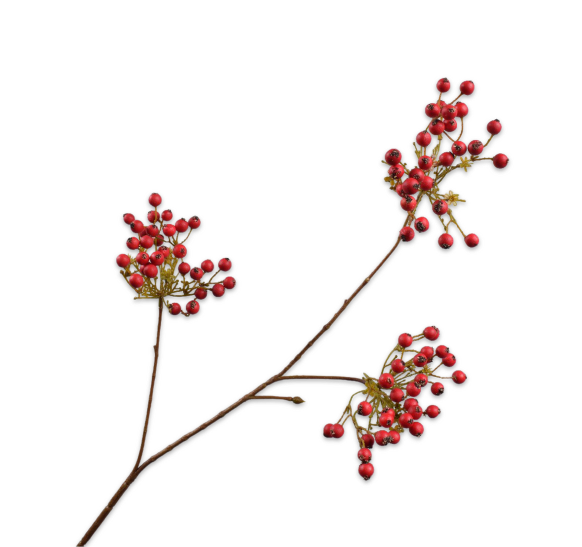 Artificial flower berry branch - red