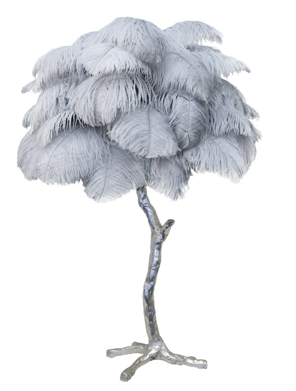 Tischleuchte FEATHER - classic silver / cloud