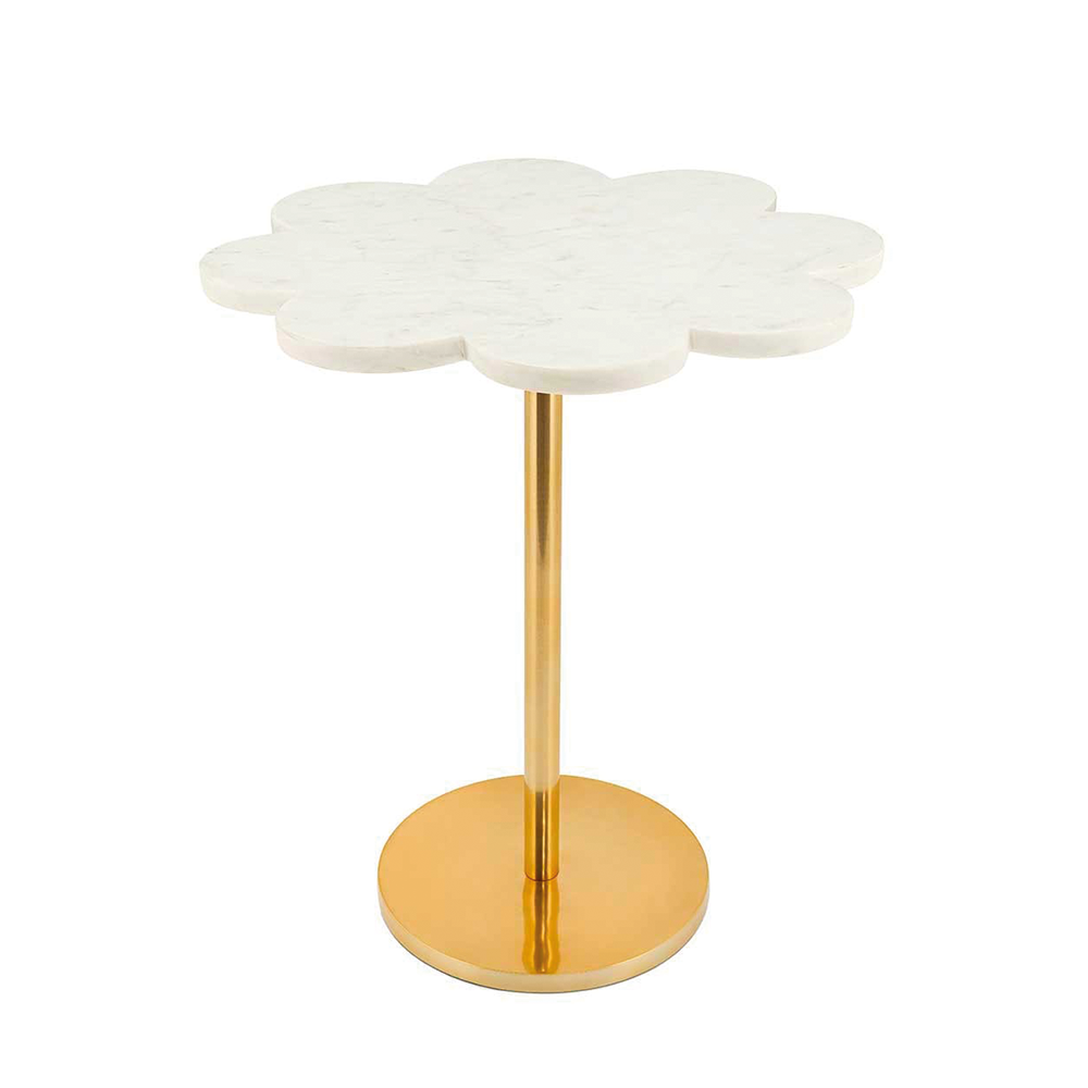 Side table DAISY - gold, white