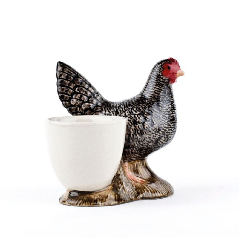 Ceramic egg cup - chicken Scots Grey