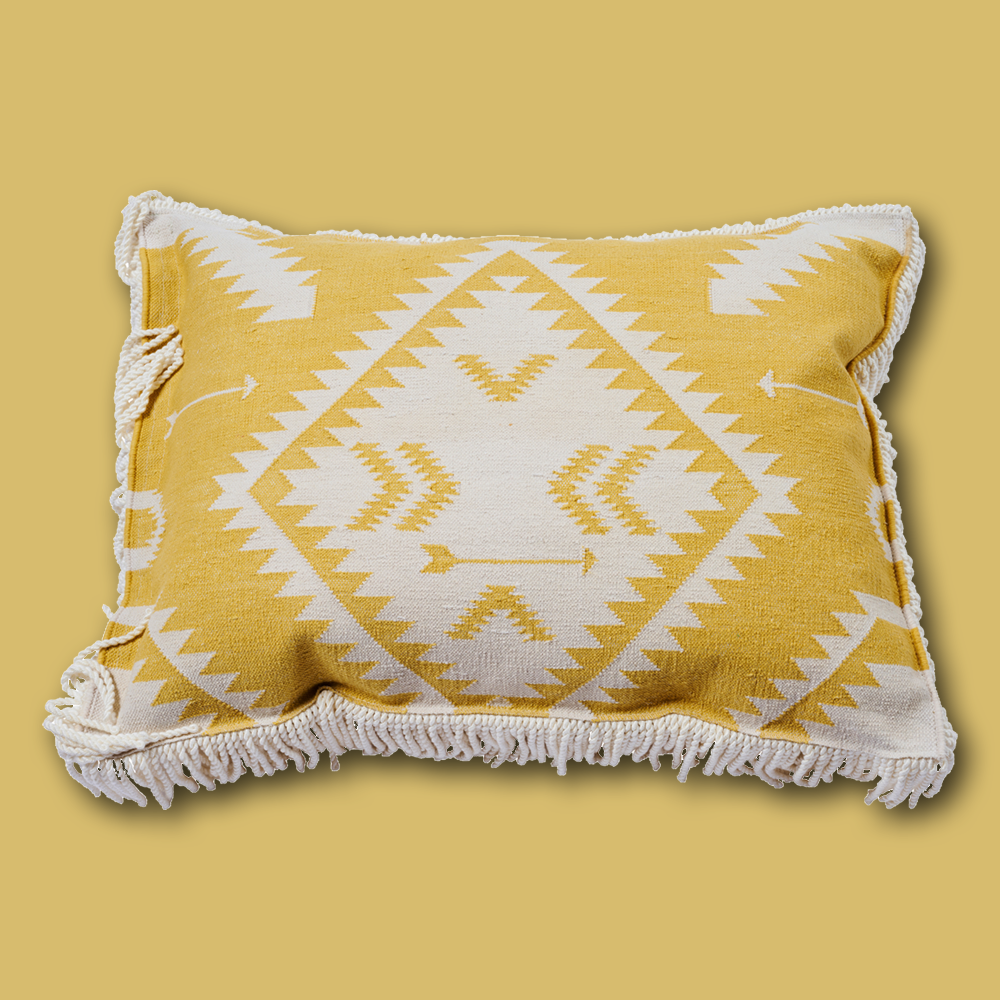 Kissen FRINGES FOREVER - saffron - Freisteller
