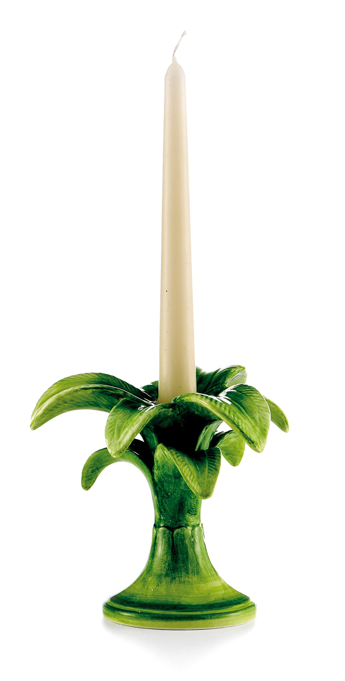 Kerzenständer PALME aus Keramik small - grün