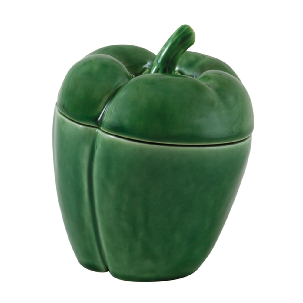 Pimiento Keramik Paprika Aufbewahrung Bordallo Pinheiro grün