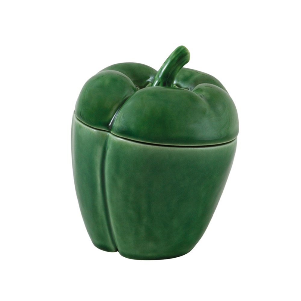 Pimiento Keramik Paprika Aufbewahrung Bordallo Pinheiro grün